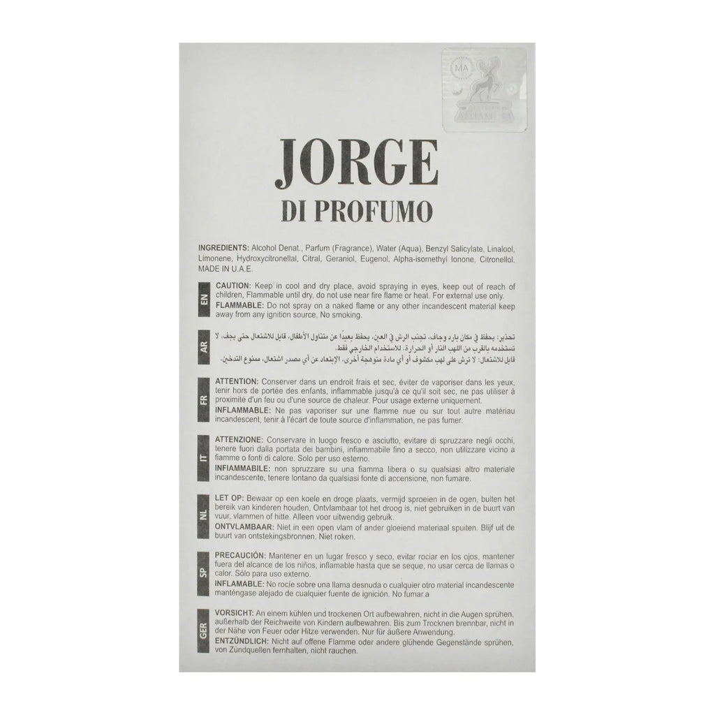 Jorge Di Profumo Aqua Perfume 100ml EDP Maison Alhambra | ScentSaver