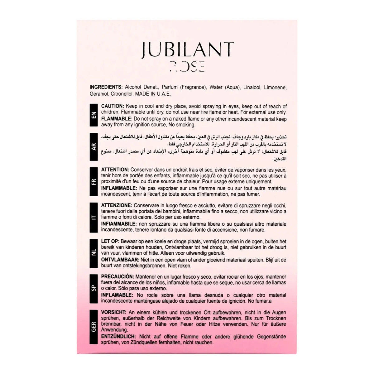 Jubilant Rose Perfume 100ml EDP Maison Alhambra | ScentSaver