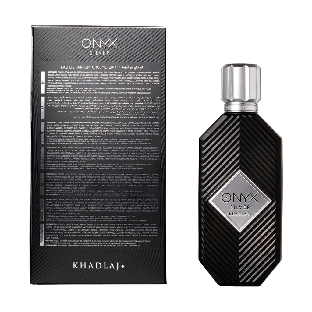 Onyx Silver Perfume 100ml EDP Khadlaj | ScentSaver