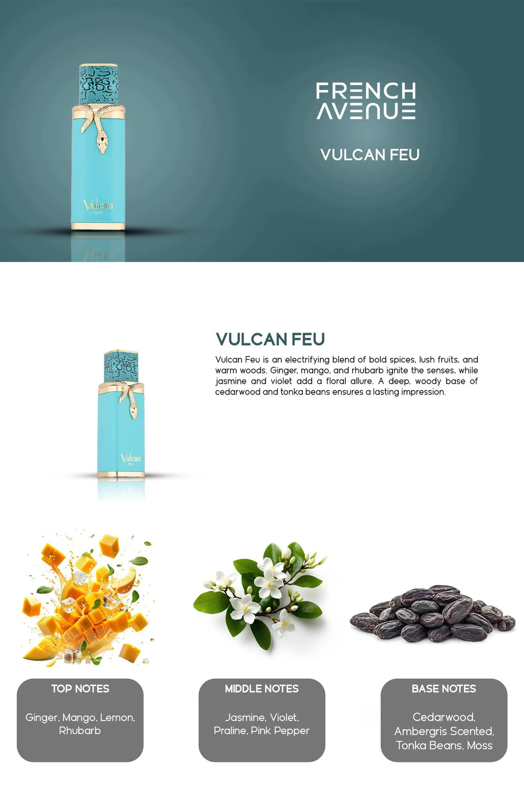 Vulcan Feu Perfume 100ml EDP French Avenue | ScentSaver