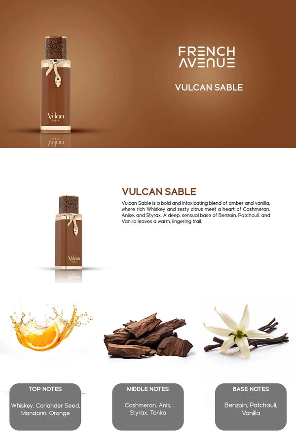 Vulcan Sable Perfume 100ml EDP By French Avenue | ScentSaver