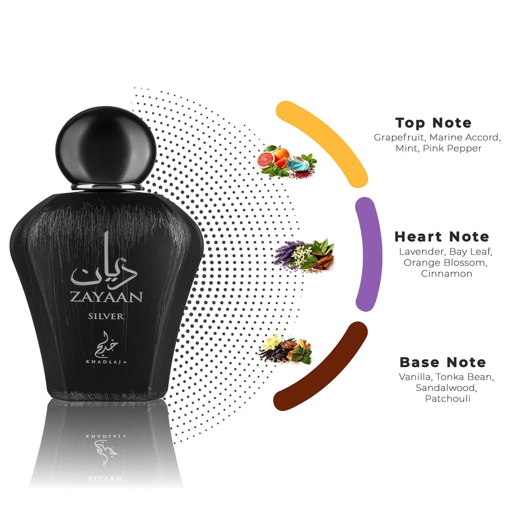 Zayaan Silver Perfume 100ml EDP Khadlaj | ScentSaver
