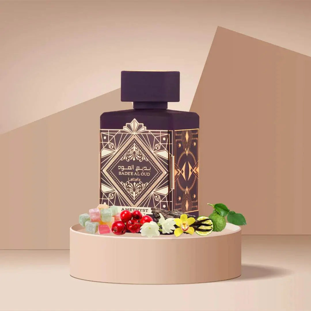 Badee Al Oud Amethyst Perfume 100ml EDP Lattafa | ScentSaver