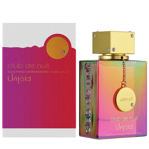 Club de Nuit Untold 105ml Eau de Parfum bottle by Armaf on white background