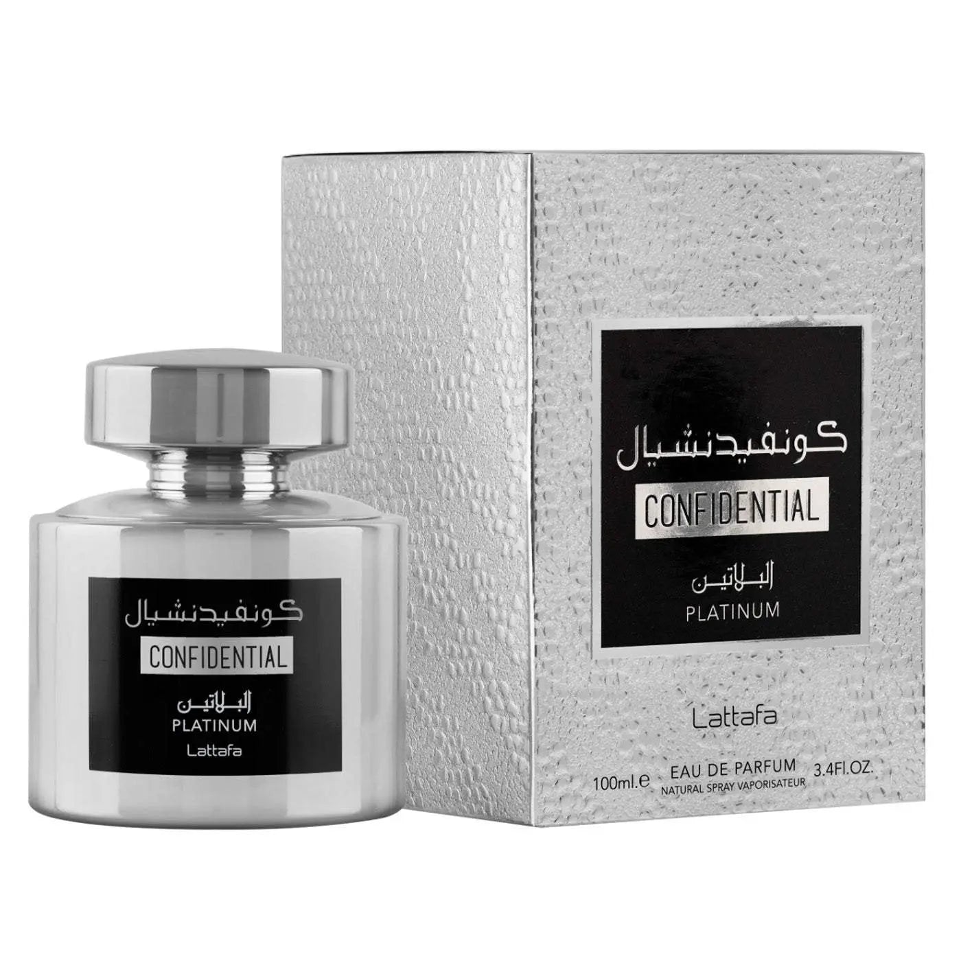 Confidential Platinum Perfume 100ml EDP Lattafa | ScentSaver Main image