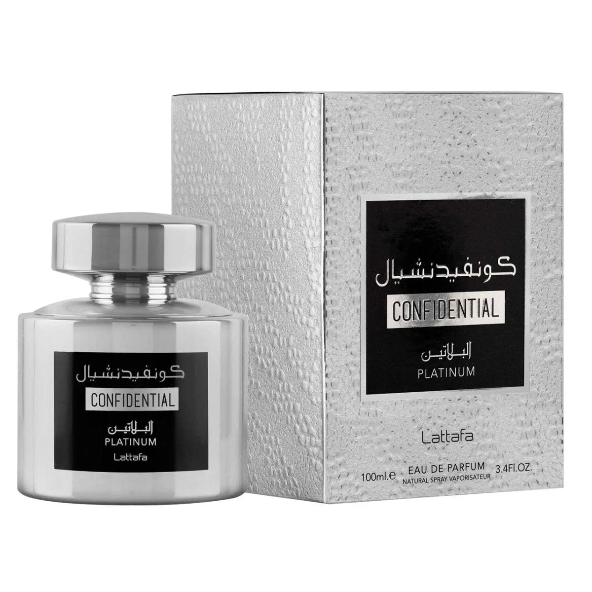 Confidential Platinum Perfume 100ml EDP Lattafa | ScentSaver