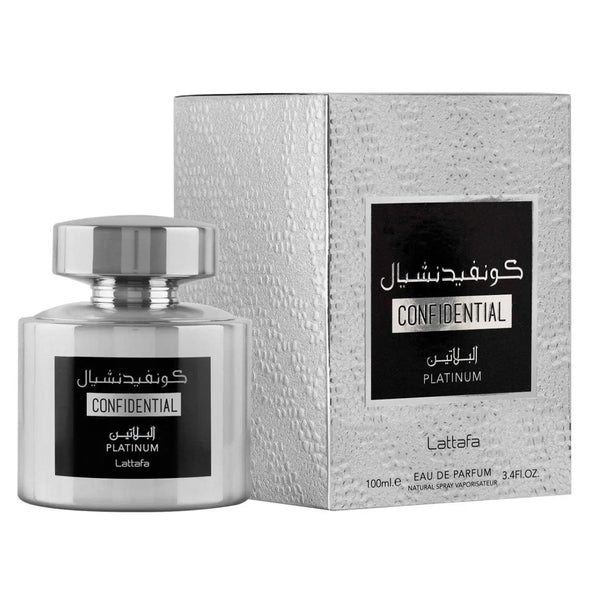 Confidential Platinum Perfume 100ml EDP Lattafa | ScentSaver
