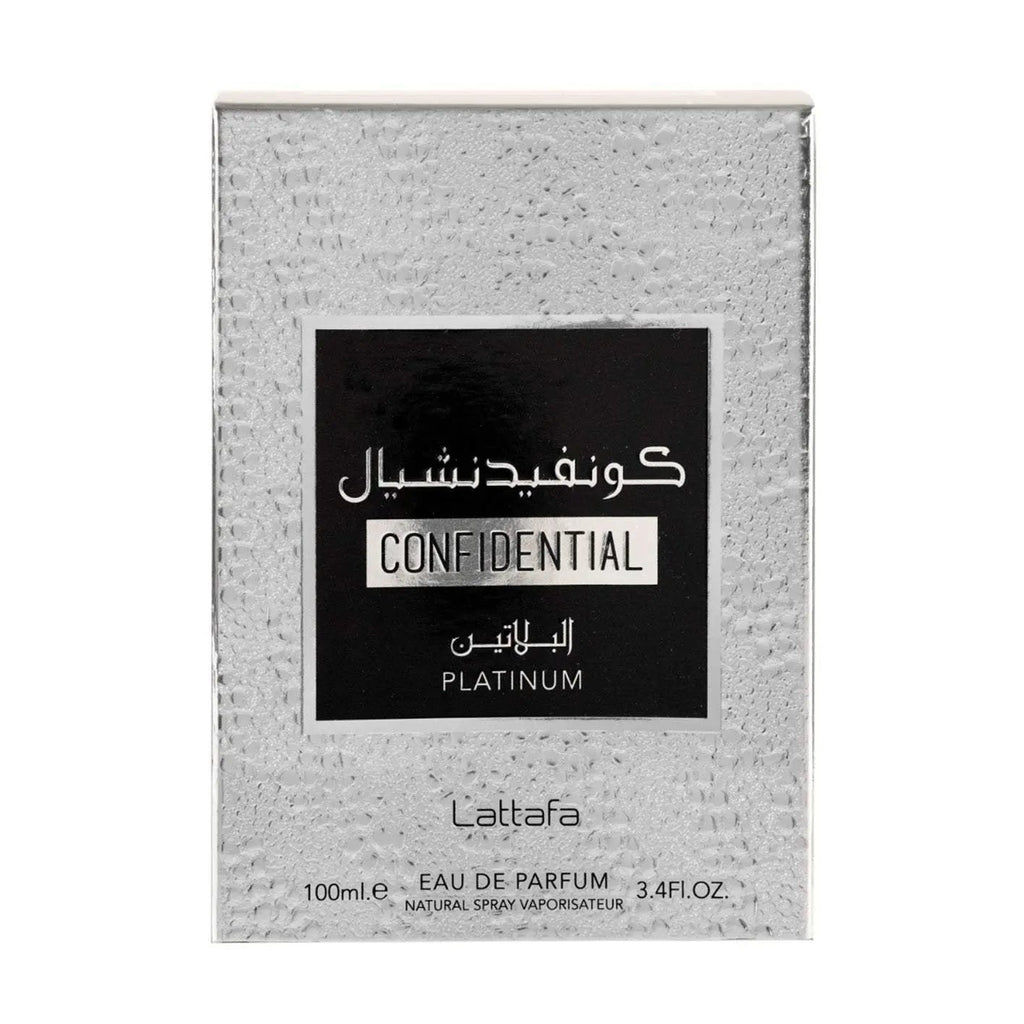 Confidential Platinum Perfume 100ml EDP Lattafa | ScentSaver