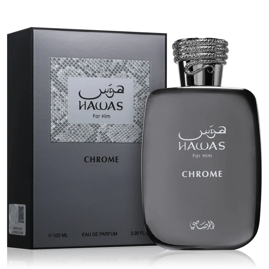 Hawas Chrome For Him Perfume 100ml EDP Rasasi - ScentSaver