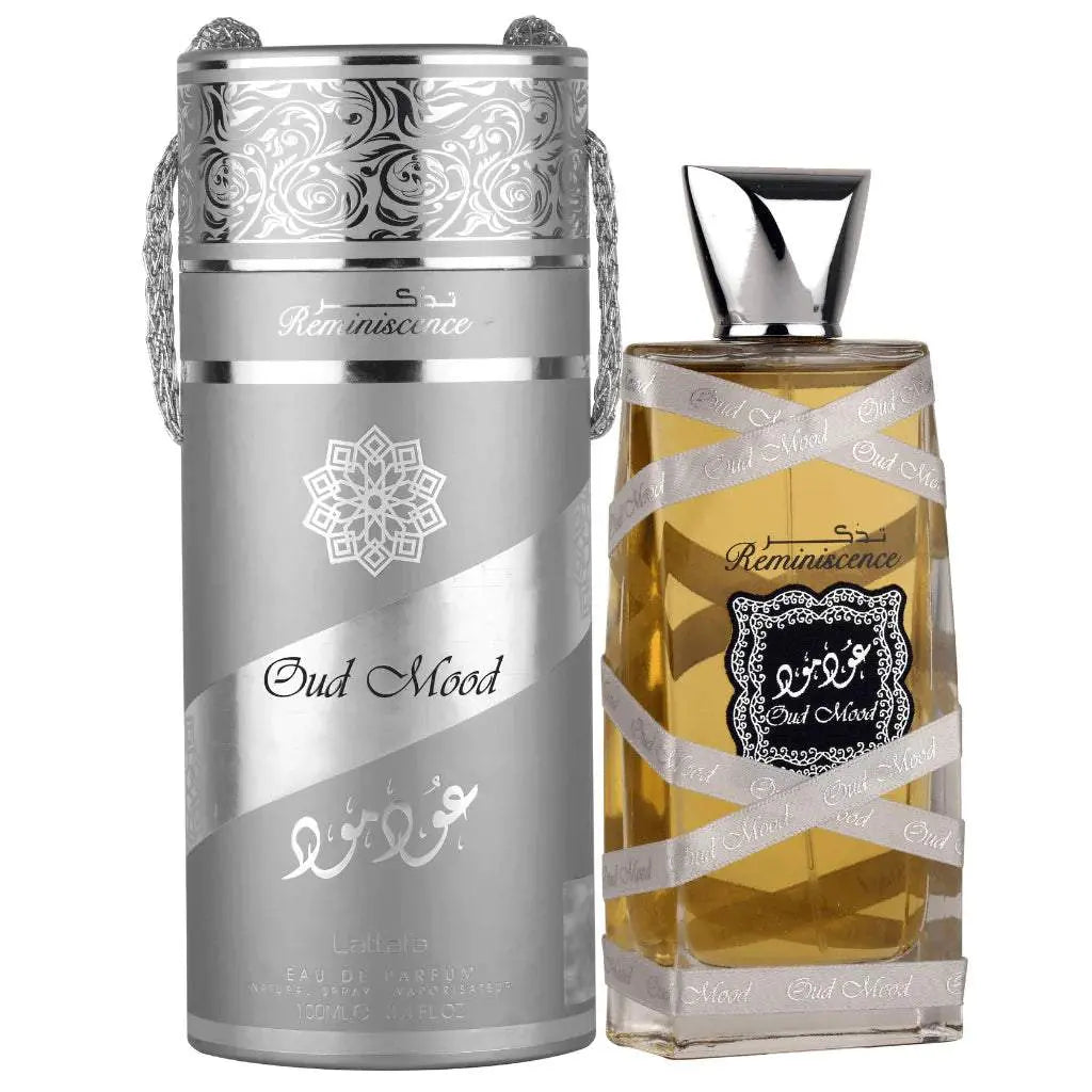 Oud Mood Reminiscence Silver Perfume 100ml EDP Lattafa | ScentSaver